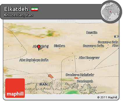 Satellite Panoramic Map of Elkatdeh