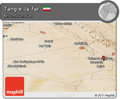 Satellite Panoramic Map of Tang-e Ja`far