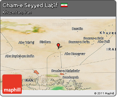 Satellite Panoramic Map of Cham-e Seyyed Laţīf