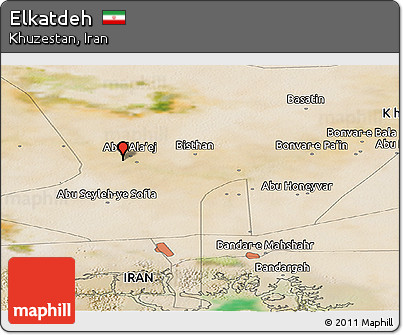 Satellite Panoramic Map of Elkatdeh