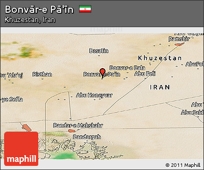 Satellite Panoramic Map of Bonvār-e Pā'īn