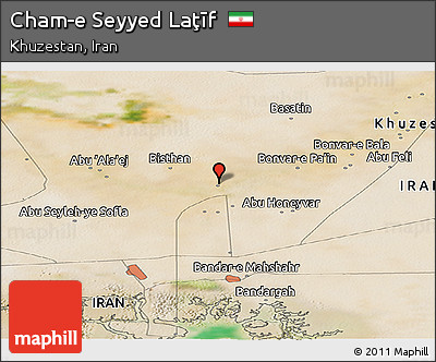 Satellite Panoramic Map of Cham-e Seyyed Laţīf