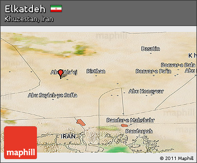 Satellite Panoramic Map of Elkatdeh