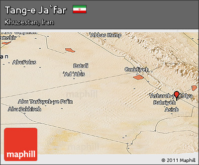Satellite Panoramic Map of Tang-e Ja`far