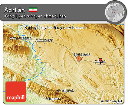 Physical 3D Map of Ādrkān