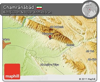 Physical 3D Map of Chamrānābād