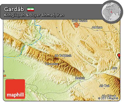Physical 3D Map of Gardāb