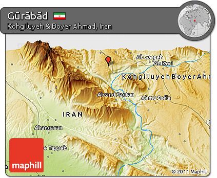 Physical 3D Map of Gūrābād
