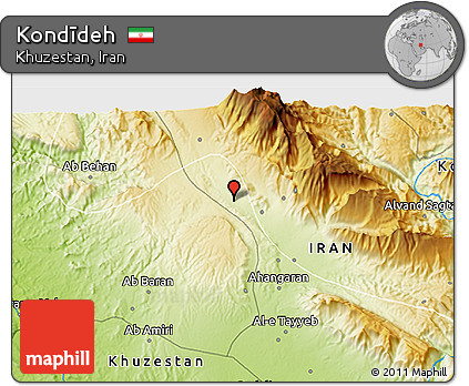 Physical 3D Map of Kondīdeh