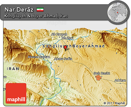 Physical 3D Map of Nar Derāz