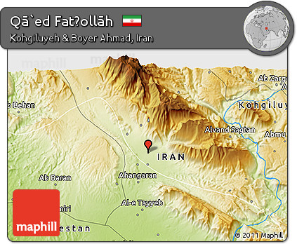 Physical 3D Map of Qā`ed Fatḩollāh