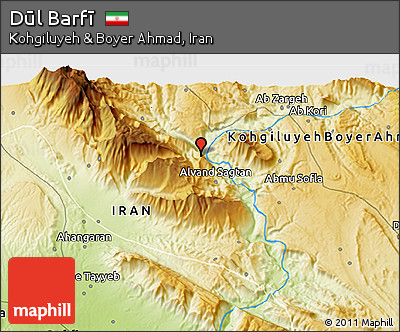 Physical 3D Map of Dūl Barfī