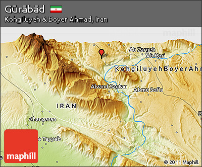 Physical 3D Map of Gūrābād