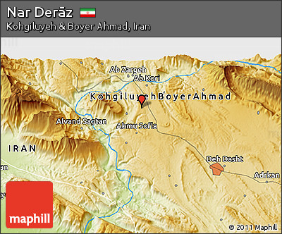 Physical 3D Map of Nar Derāz