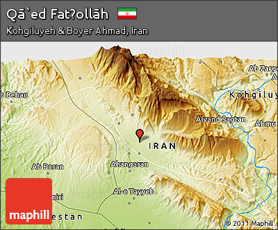 Physical 3D Map of Qā`ed Fatḩollāh