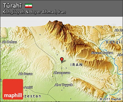Physical 3D Map of Tūrahī