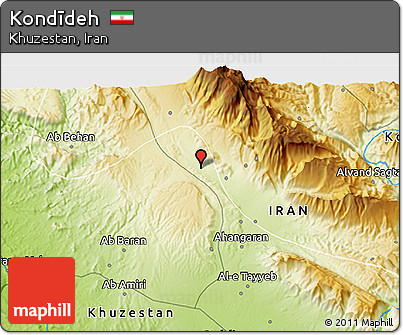 Physical 3D Map of Kondīdeh