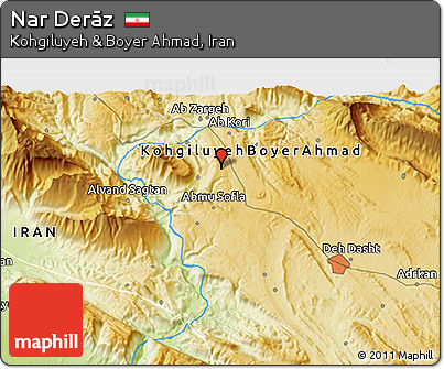 Physical 3D Map of Nar Derāz