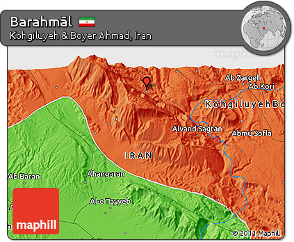 Political 3D Map of Barahmāl