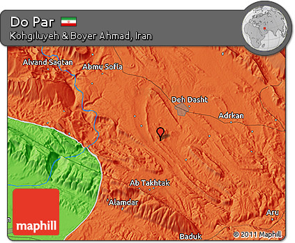 Political 3D Map of Do Par
