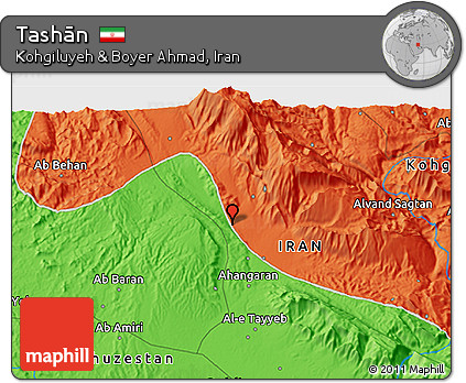 Political 3D Map of Tashān