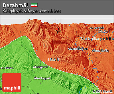 Political 3D Map of Barahmāl
