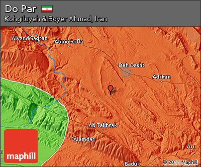 Political 3D Map of Do Par