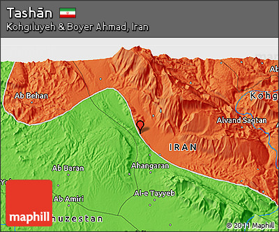 Political 3D Map of Tashān