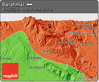 Political 3D Map of Barahmāl