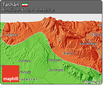 Political 3D Map of Tashān