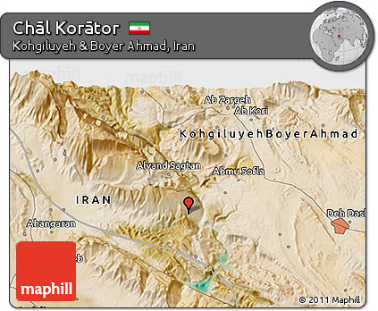 Satellite 3D Map of Chāl Korātor