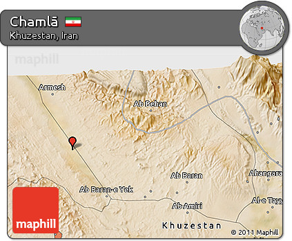 Satellite 3D Map of Chamlā