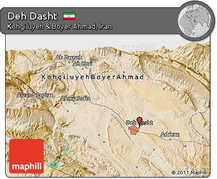 Satellite 3D Map of Deh Dasht