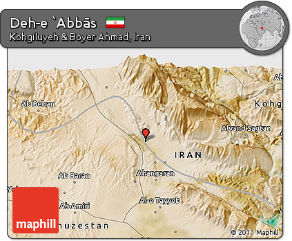 Satellite 3D Map of Deh-e `Abbās