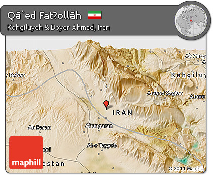 Satellite 3D Map of Qā`ed Fatḩollāh