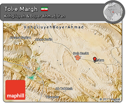 Satellite 3D Map of Tol-e Margh