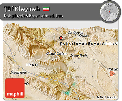 Satellite 3D Map of Ţūf Kheymeh