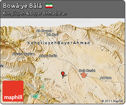 Satellite 3D Map of Bowā-ye Bālā