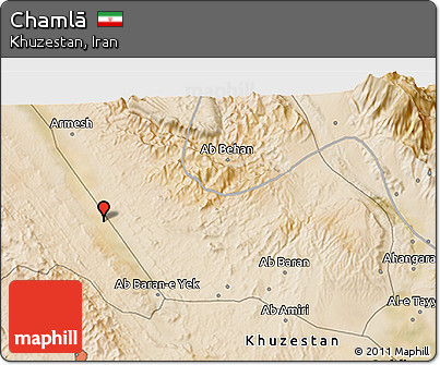Satellite 3D Map of Chamlā