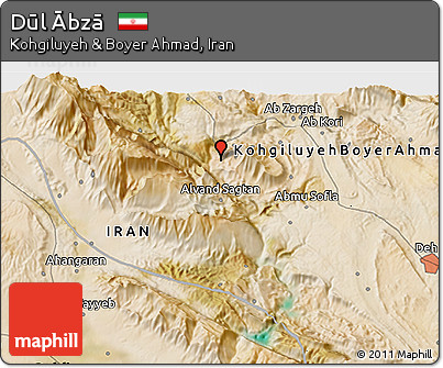 Satellite 3D Map of Dūl Ābzā