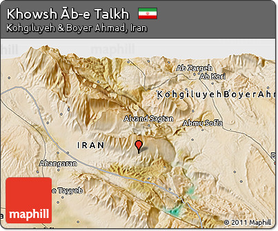 Satellite 3D Map of Khowsh Āb-e Talkh