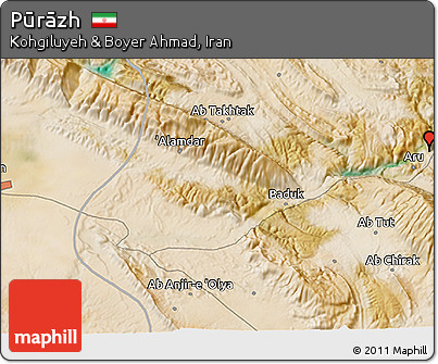 Satellite 3D Map of Pūrāzh