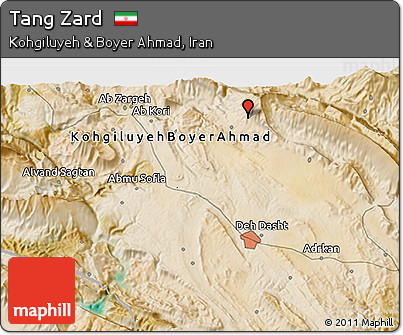 Satellite 3D Map of Tang Zard