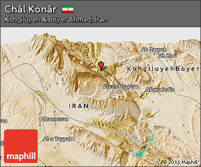 Satellite 3D Map of Chāl Konār