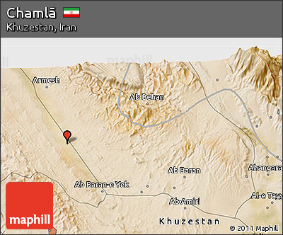 Satellite 3D Map of Chamlā