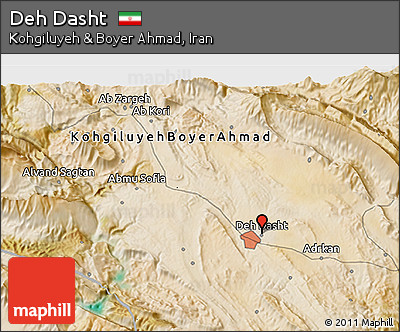 Satellite 3D Map of Deh Dasht