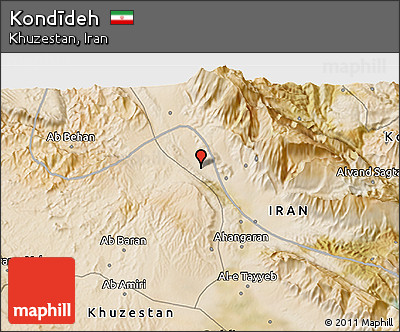 Satellite 3D Map of Kondīdeh