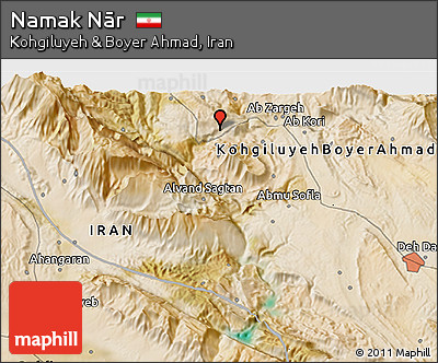 Satellite 3D Map of Namak Nār