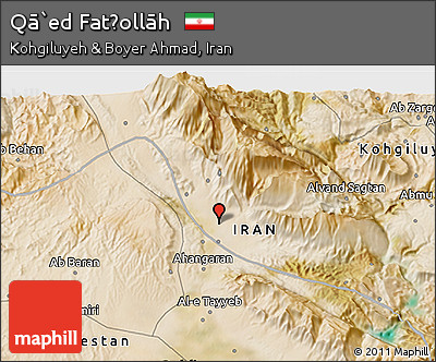 Satellite 3D Map of Qā`ed Fatḩollāh