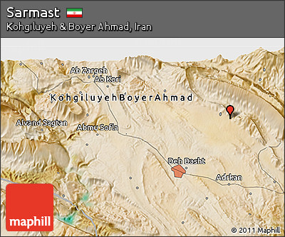 Satellite 3D Map of Sarmast
